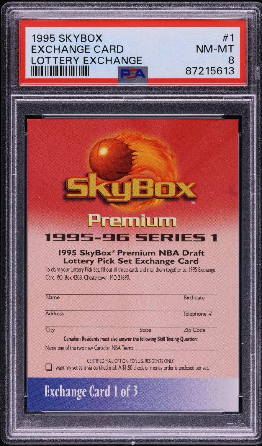 1995 Skybox Lottery Exchange Card #1 PSA 8 NM-MT