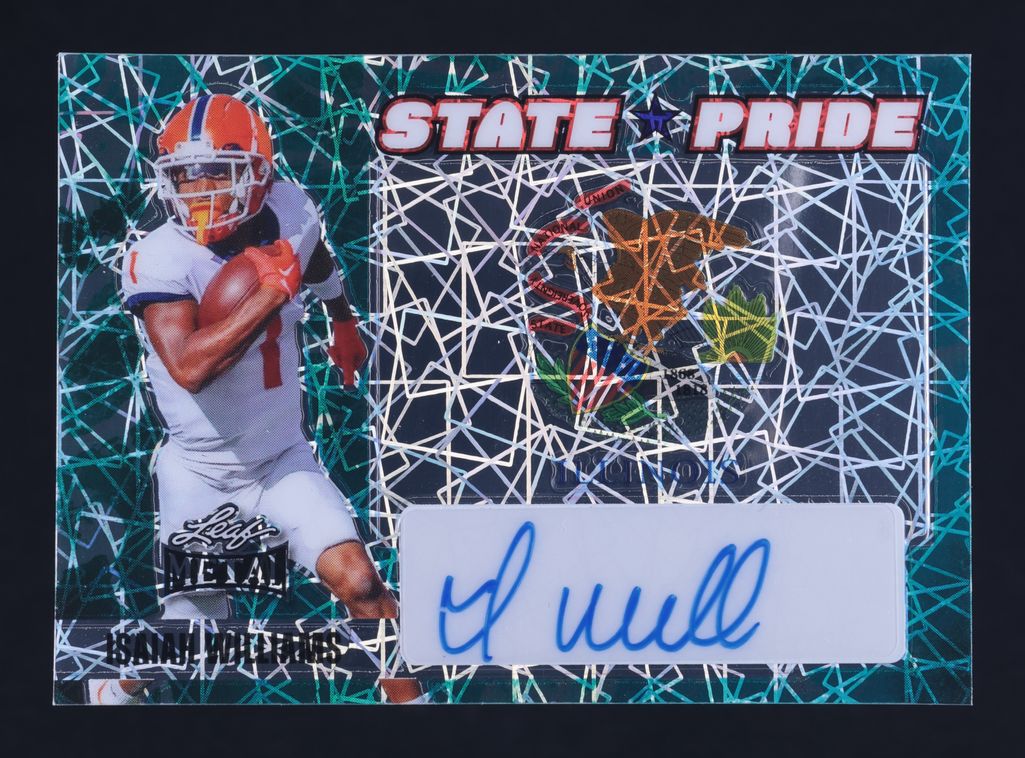 2024 Leaf Metal State Pride Teal Laser Isaiah Williams ROOKIE AUTO 1/1 MBA AUTH