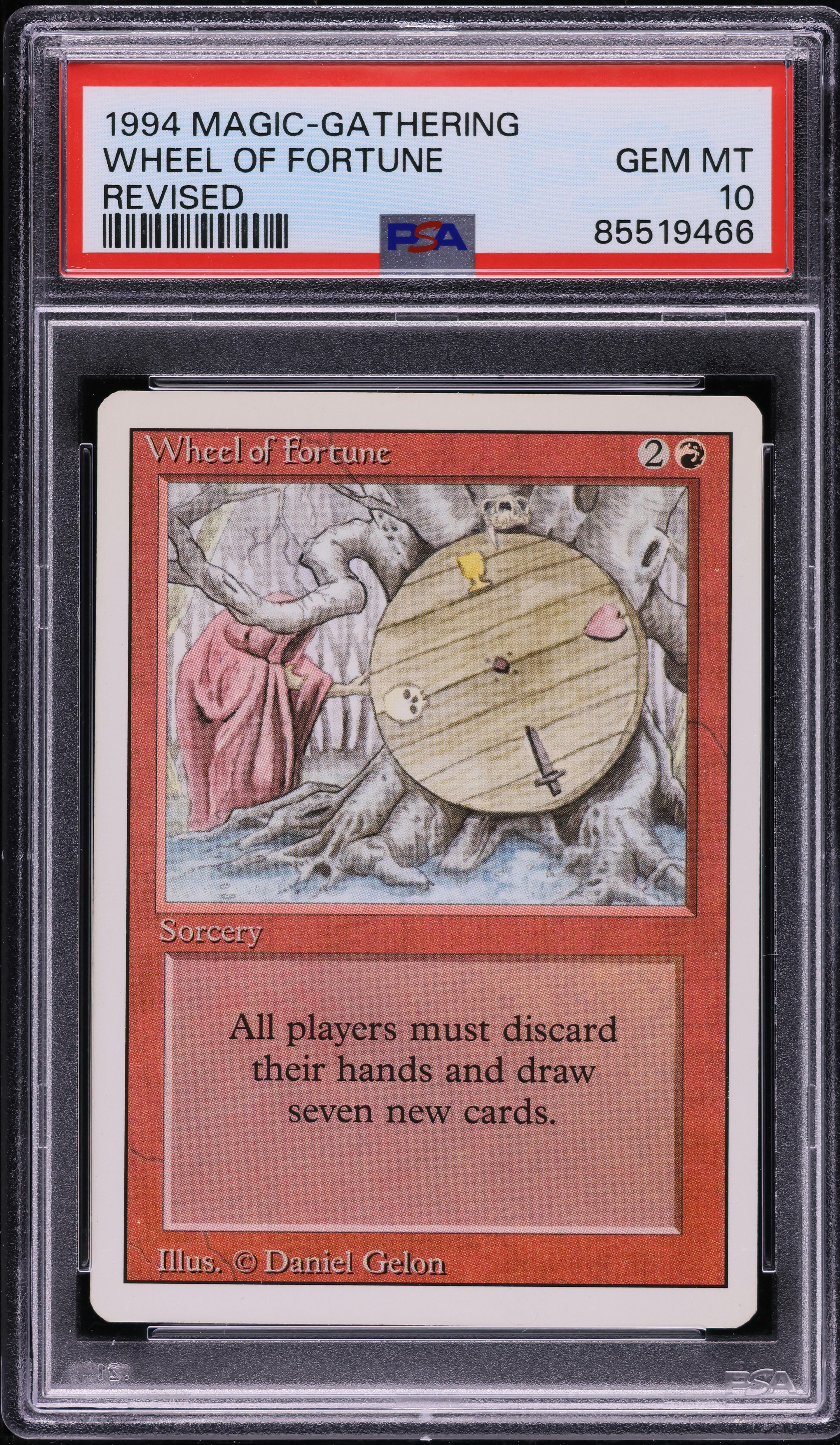 1994 Magic The Gathering MTG Revised Wheel Of Fortune PSA 10 GEM