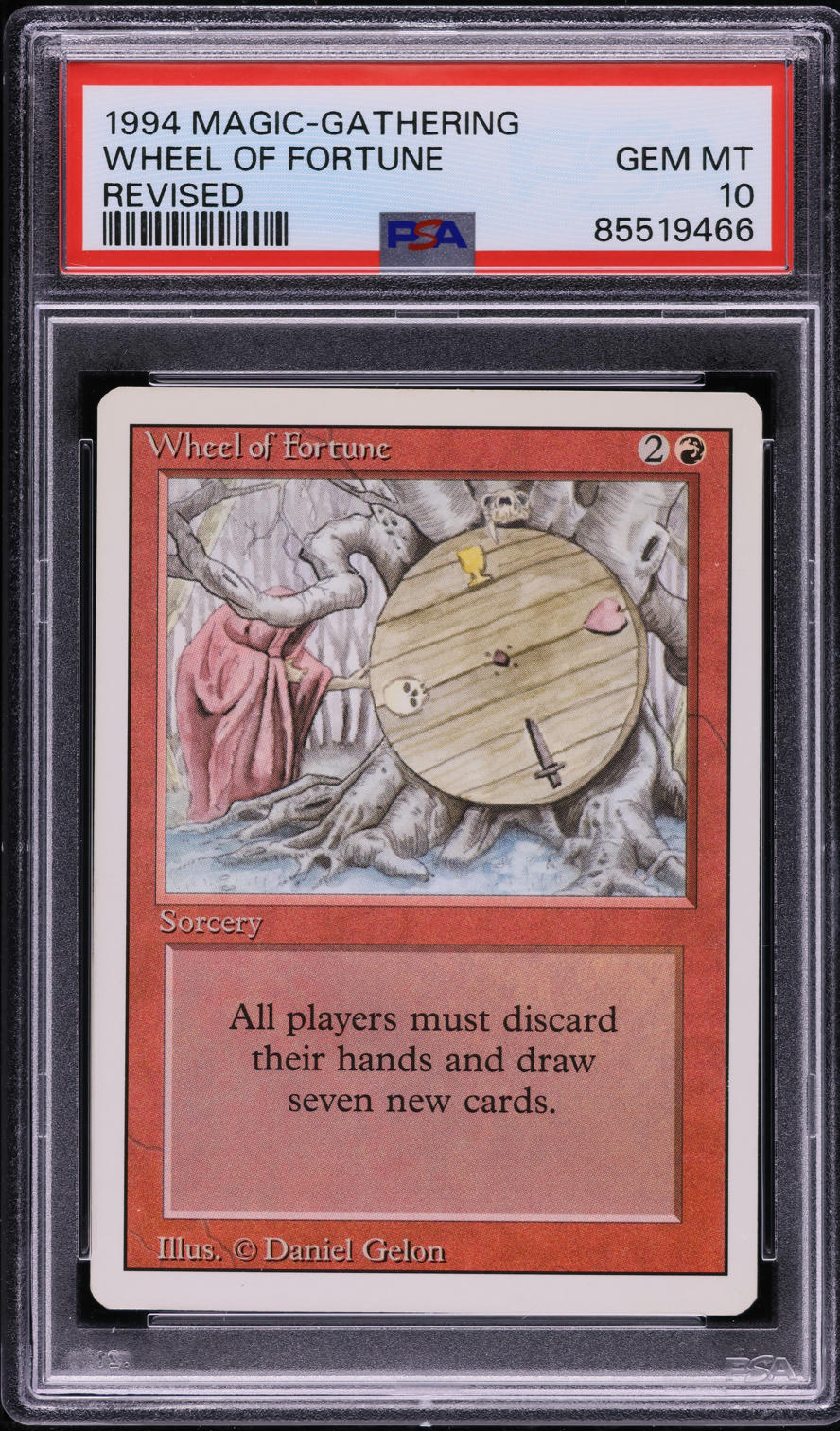 1994 Magic The Gathering MTG Revised Wheel Of Fortune PSA 10 GEM