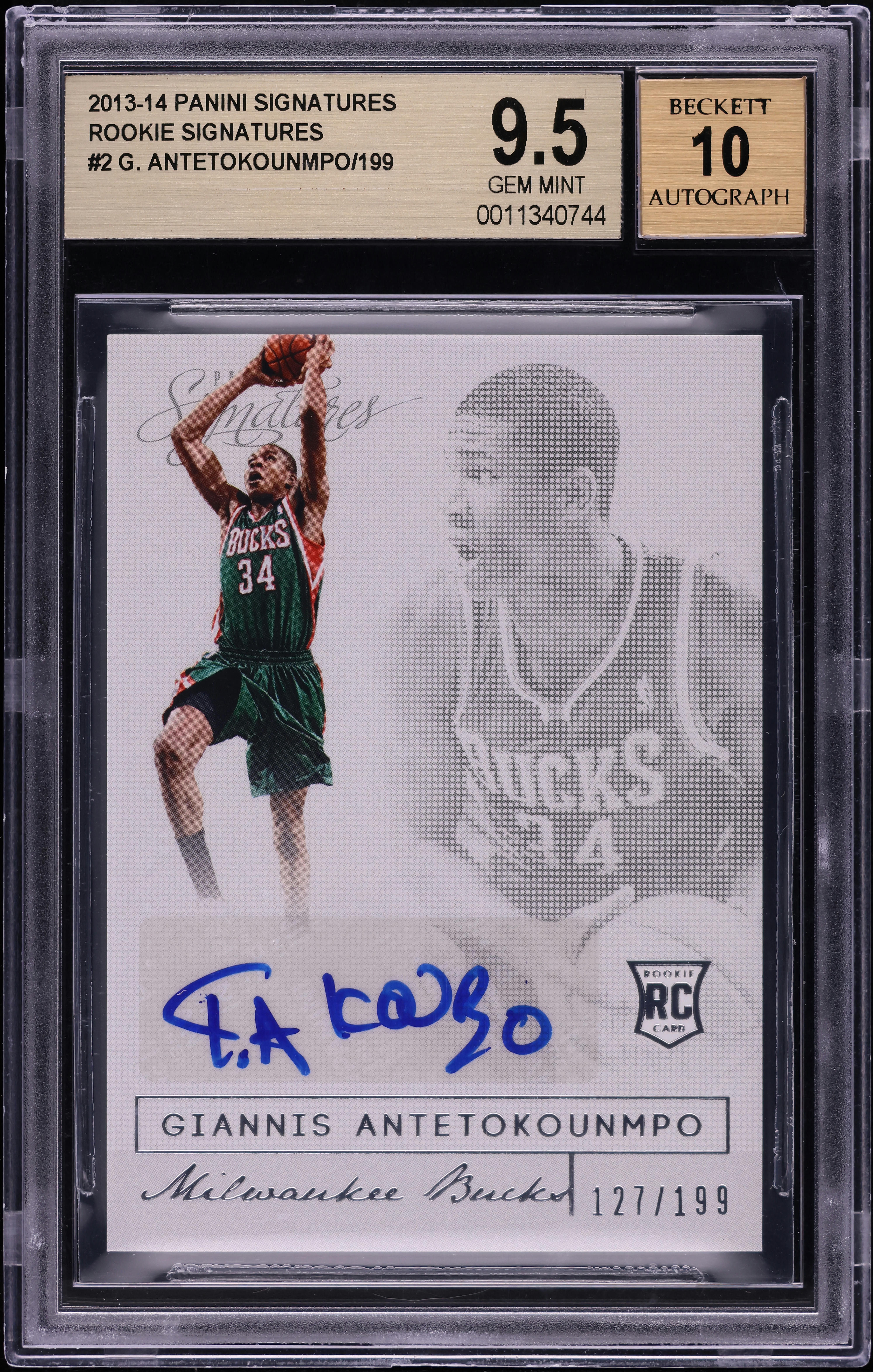 2013 Panini Signatures Giannis Antetokounmpo ROOKIE AUTO /199 #2