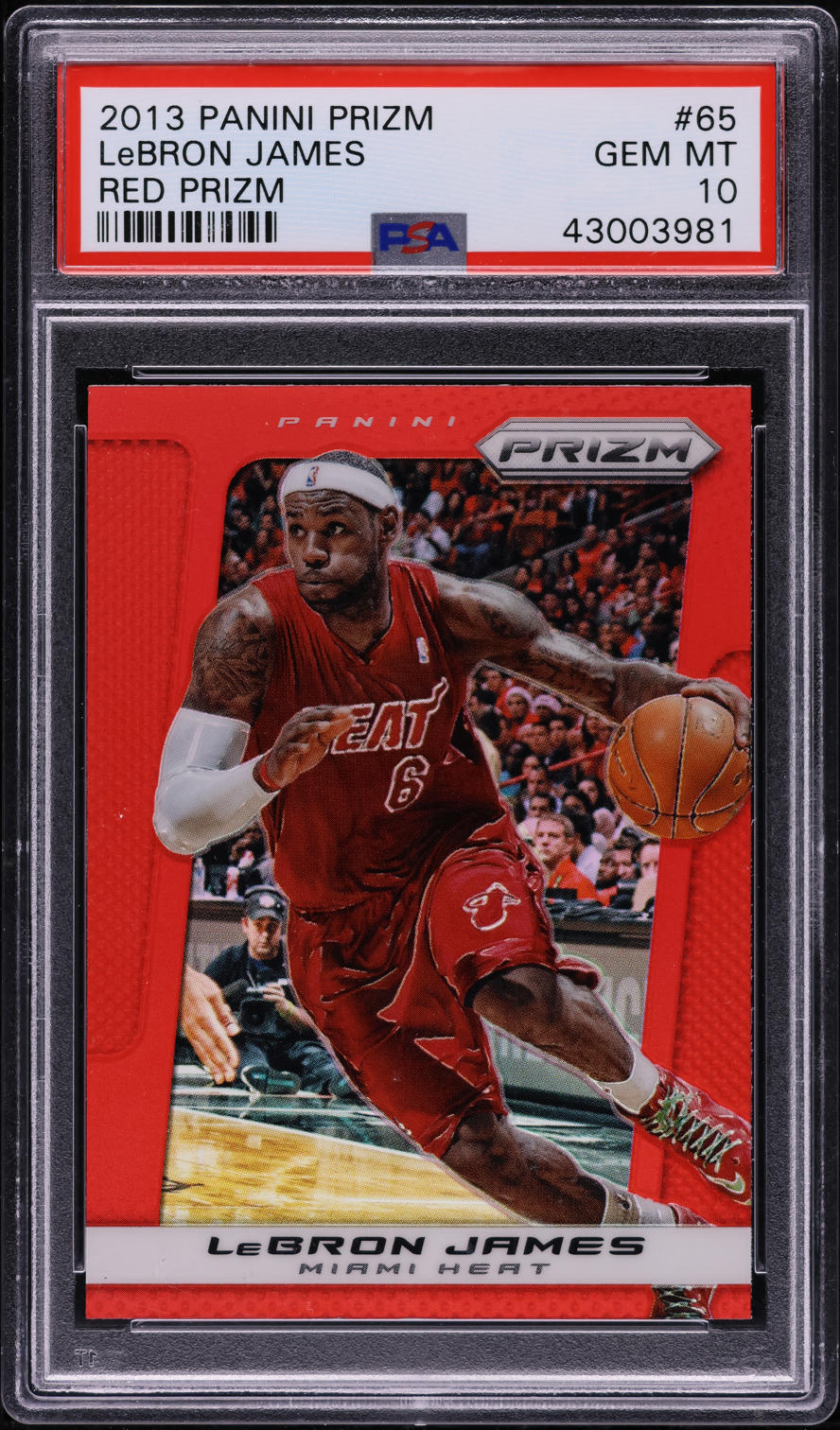 2013 Panini Prizm Red LeBron James #65 PSA 10 GEM MINT on Fanatics
