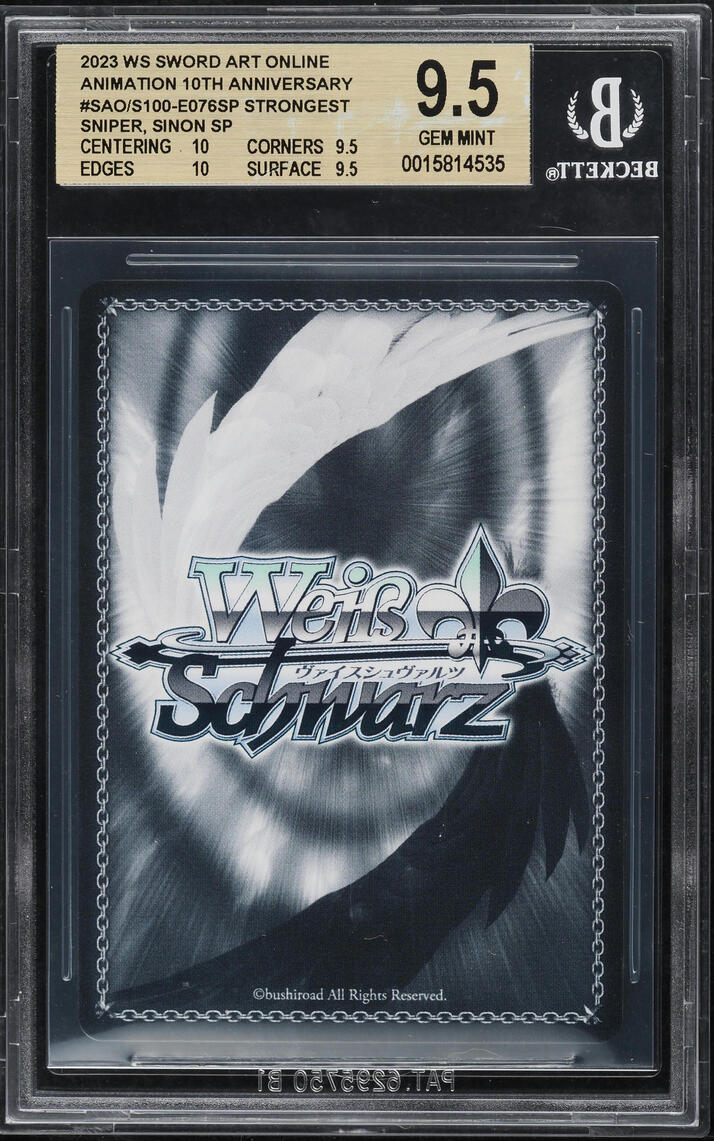 2023 Weiss Schwarz SAO 10th GGO's Strongest Sniper, Sinon BGS 10