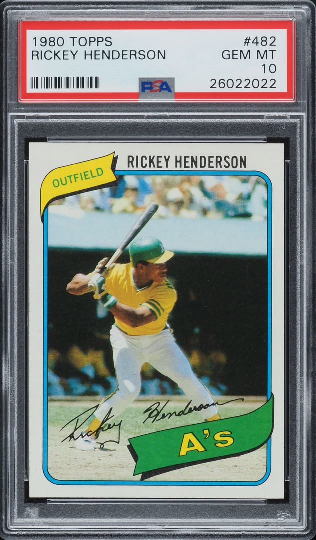 1980 Topps Rickey Henderson ROOKIE #482 PSA 10 GEM MINT on
