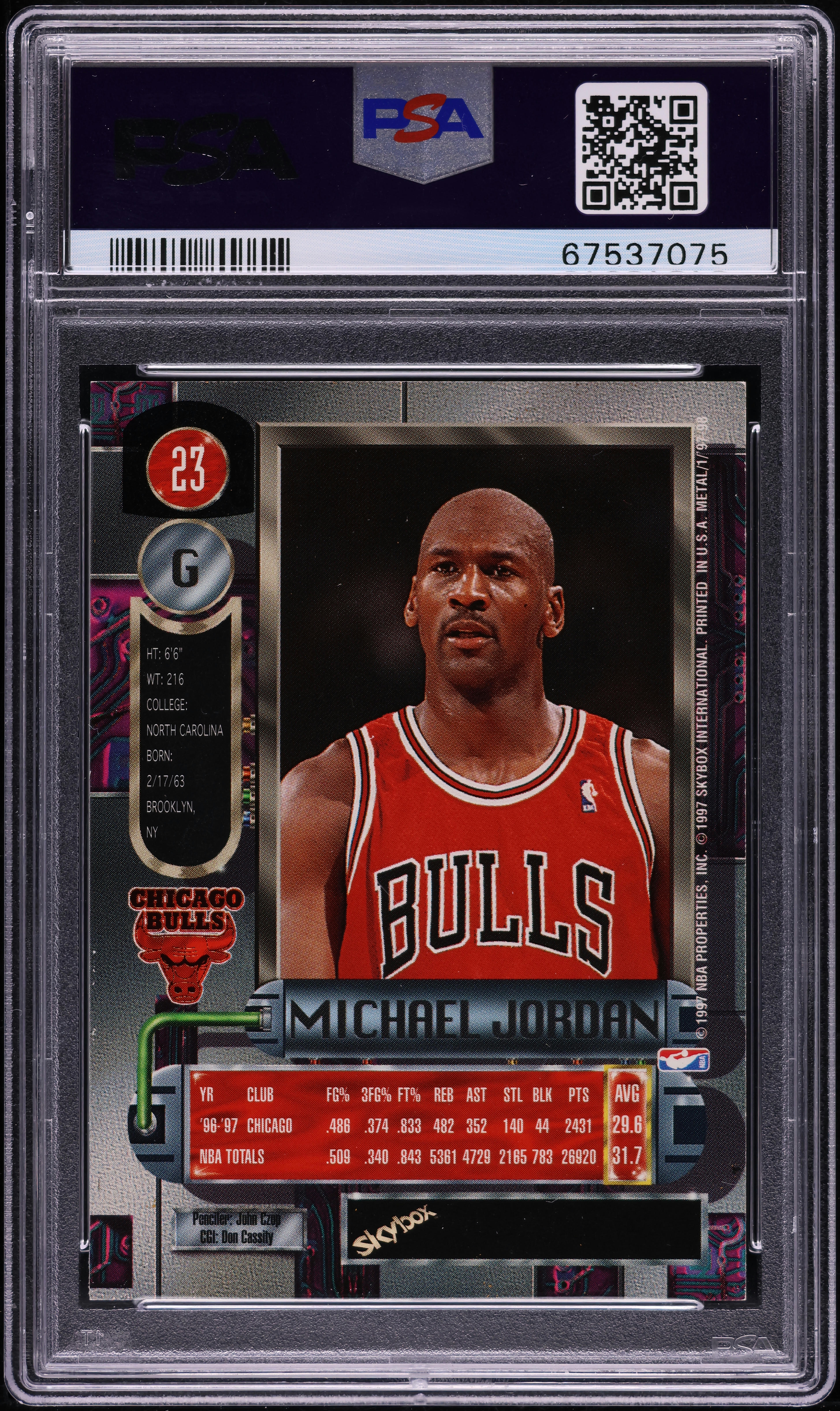 1997 Metal Universe Michael Jordan #23 PSA 8 NM-MT on Fanatics Collect