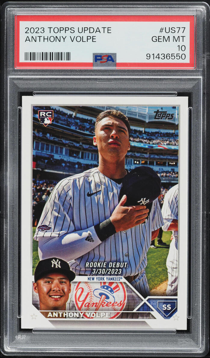 2023 Topps Update Anthony Volpe ROOKIE #US77 PSA 10 GEM MINT
