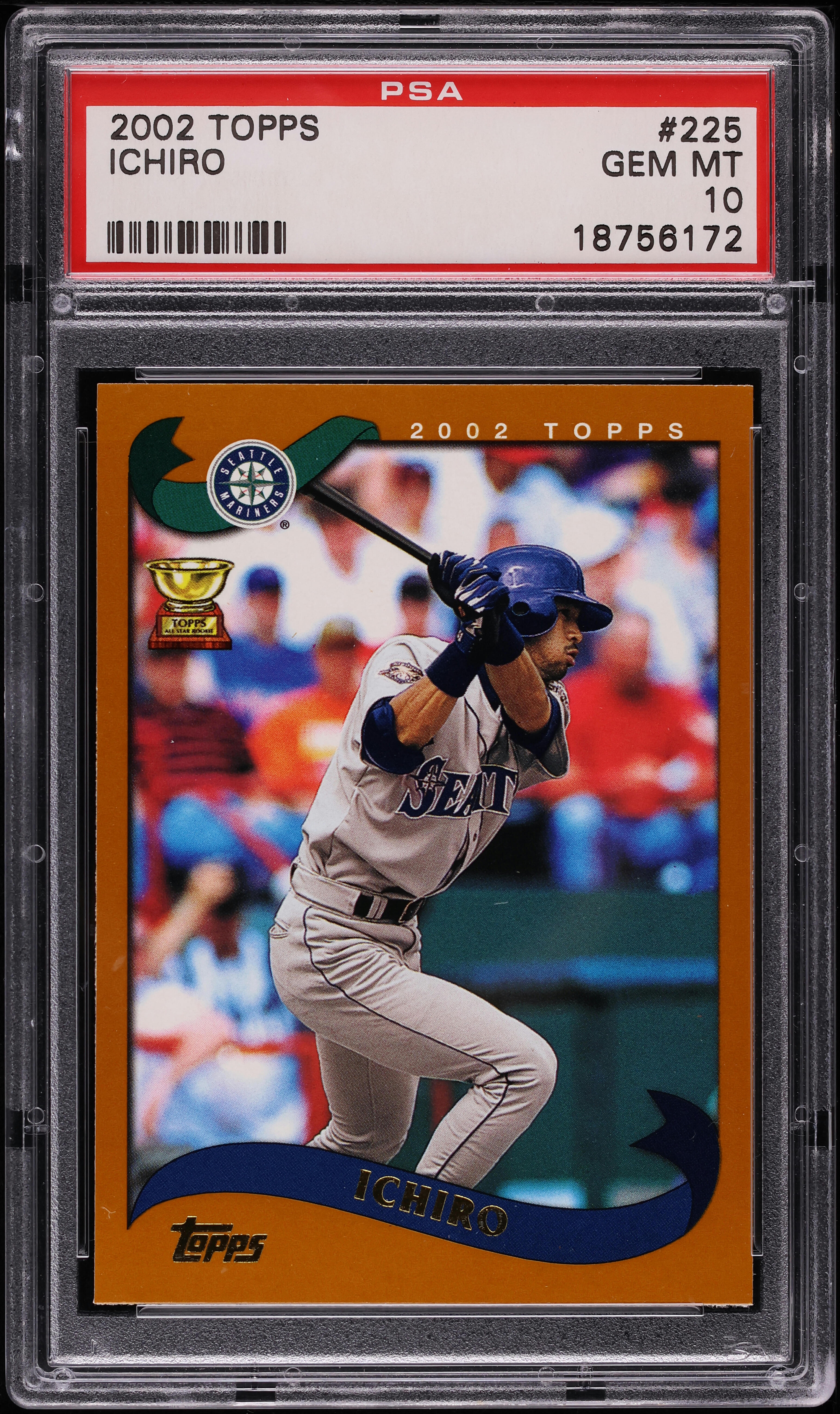 2002 Topps Ichiro Suzuki #225 PSA 10 GEM MINT on Fanatics Collect