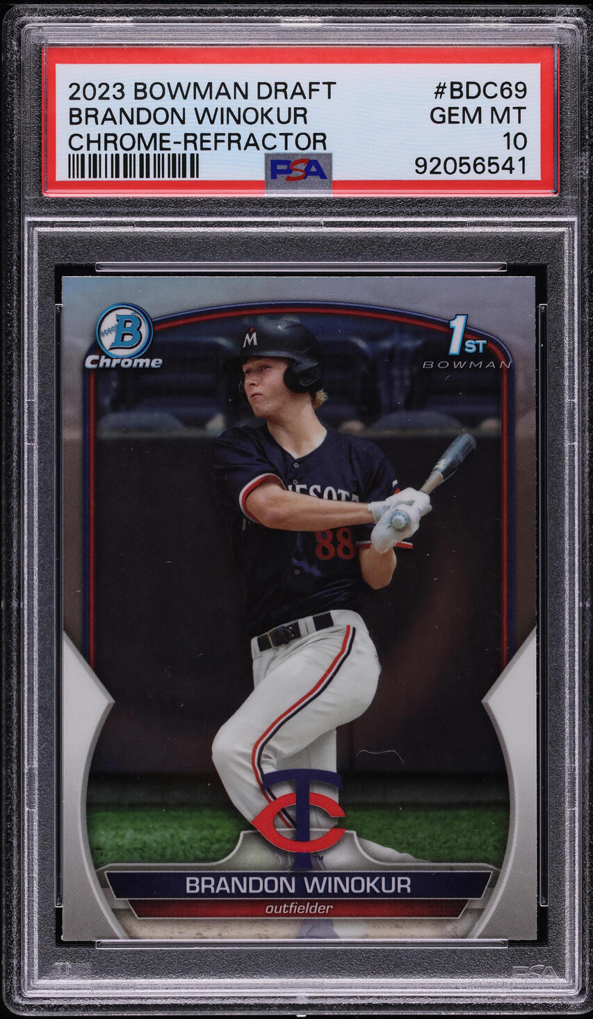 2023 Bowman Chrome Draft Refractor Brandon Winokur PROSPECT #BDC69 PSA 10 GEM