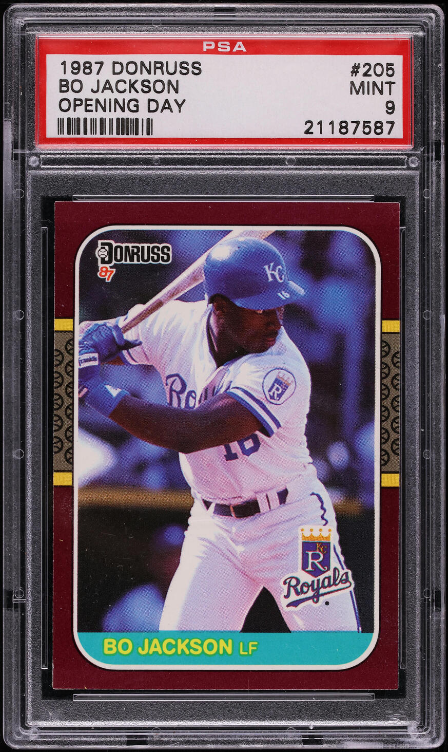 1987 Donruss Opening Day Bo Jackson ROOKIE #205 PSA 9 MINT
