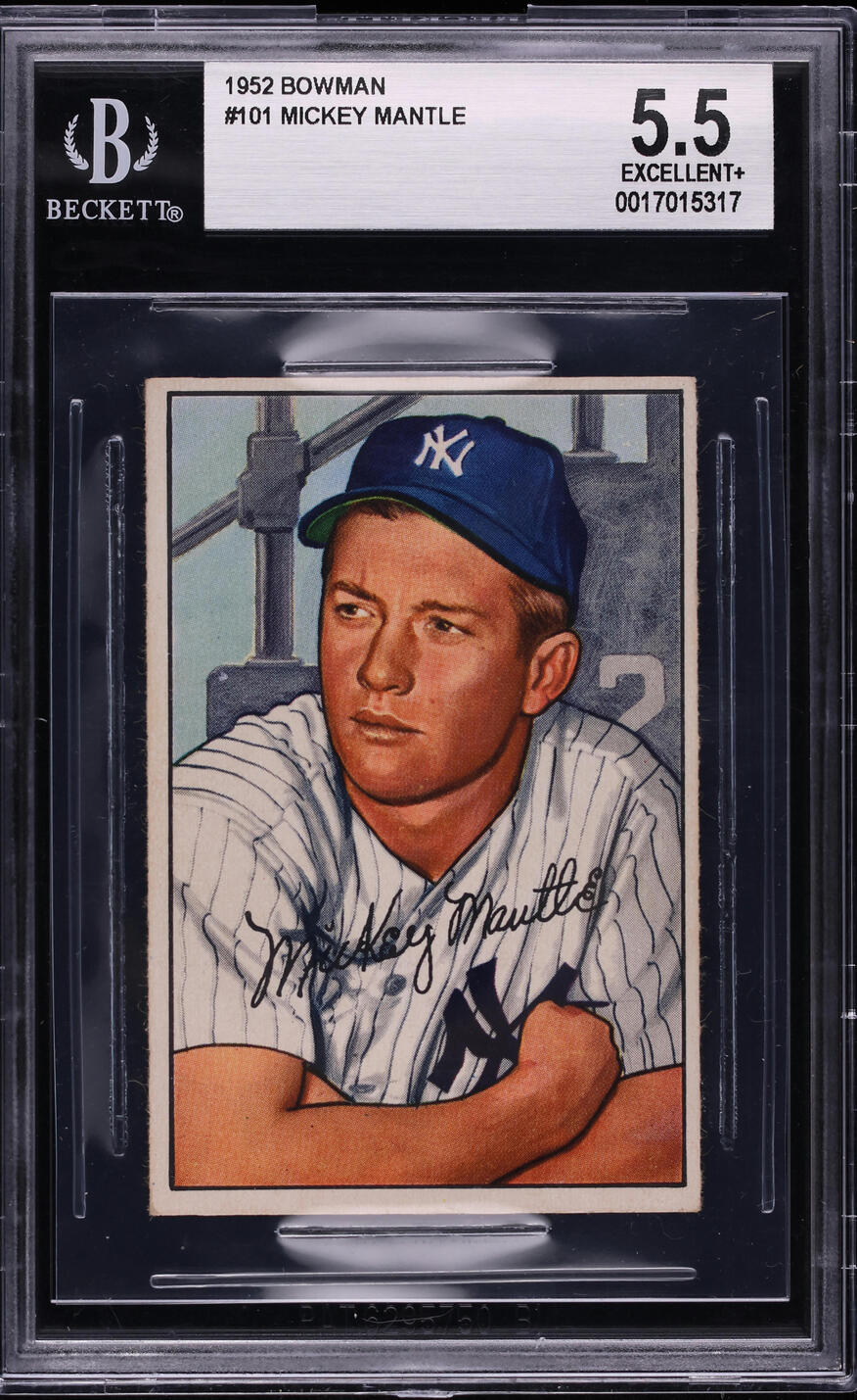 1952 Bowman Mickey Mantle #101 BGS 5.5 EX+
