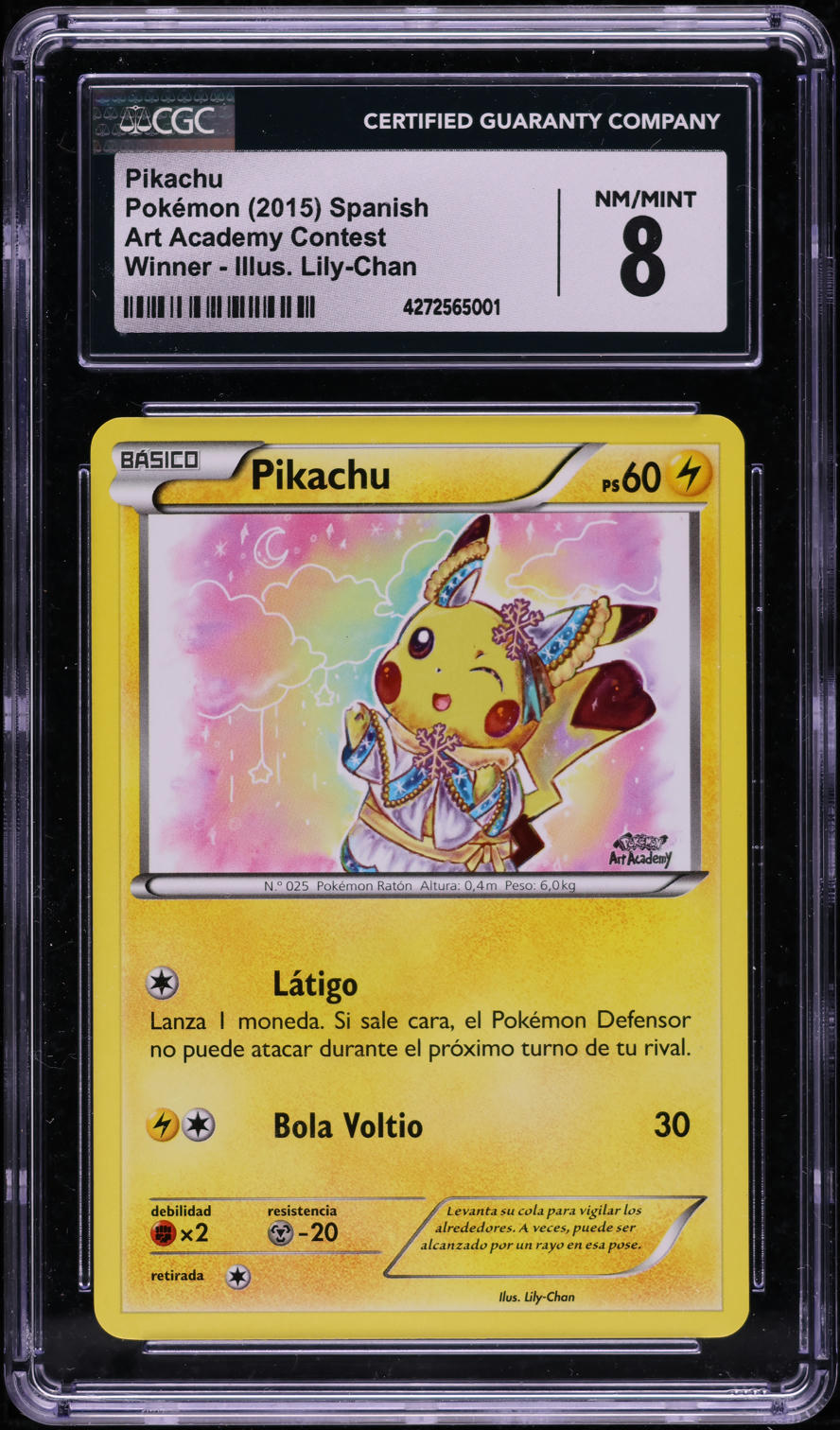 2015 Pokemon Spanish Art Academy Contest Winner Lily Chan Pikachu CGC 8 on Fanatics Collect 2015 Pokemon Spanish Art Academy Contest Winner Lily Chan Pikachu CGC 8 on Fanatics Collect