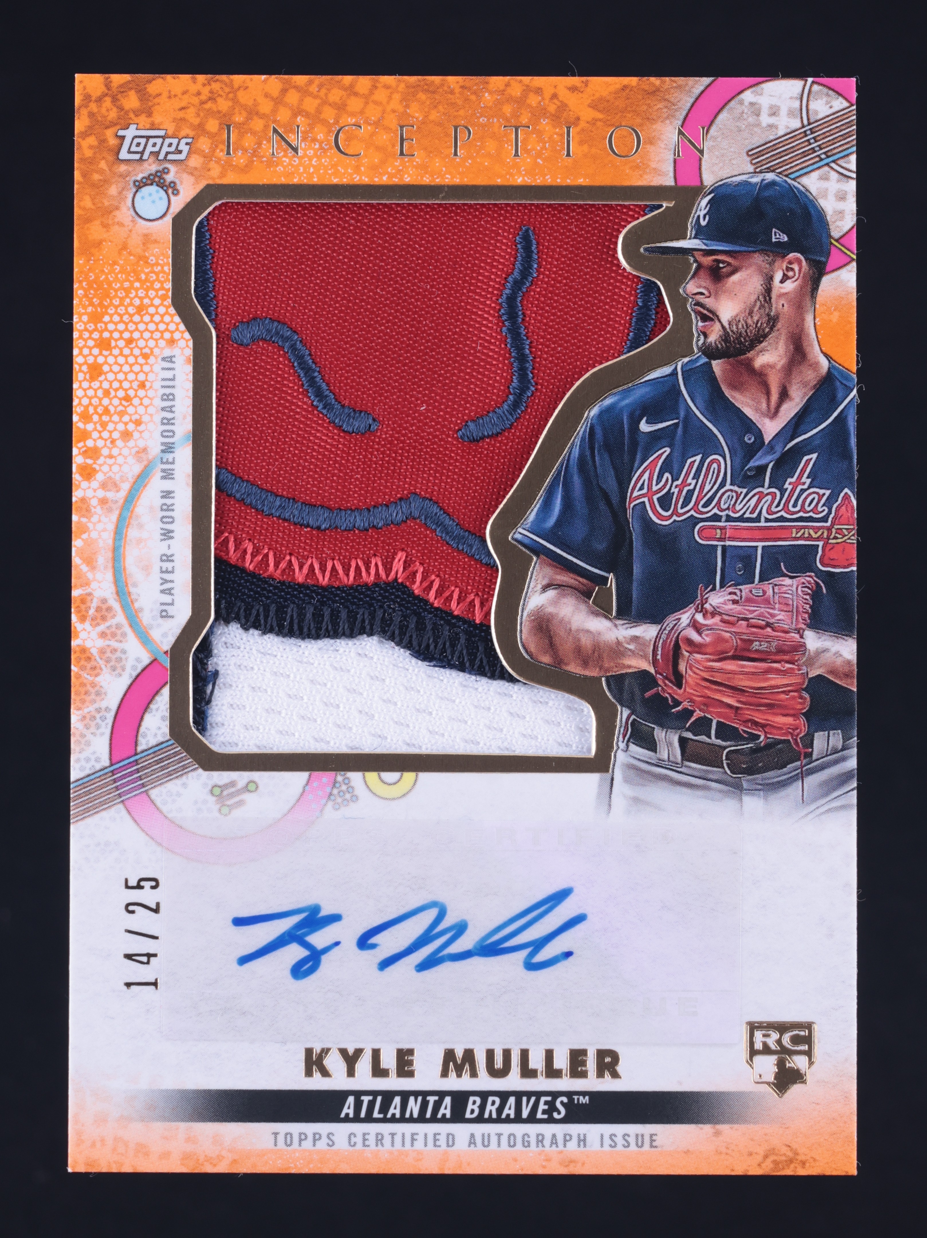 2022 Topps Inception Jumbo Orange Kyle Muller ROOKIE PATCH AUTO
