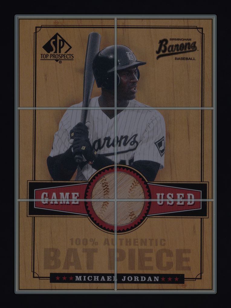 2001 SP Top Prospects Game Used Bat Michael Jordan PATCH #B-MJ MBA AUTH