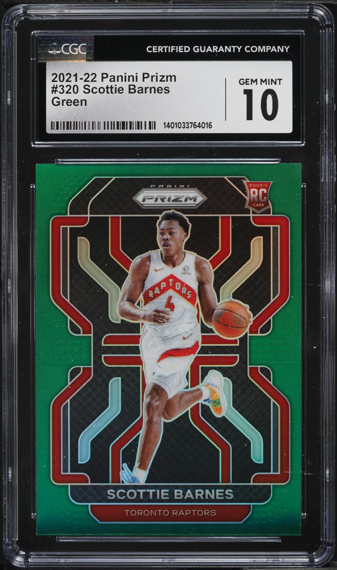 2021 Panini Prizm Green Scottie Barnes ROOKIE #320 CGC 10 GEM MINT
