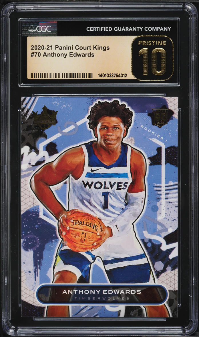 2020 Panini Court Kings Anthony Edwards ROOKIE #70 CGC 10 PRISTINE