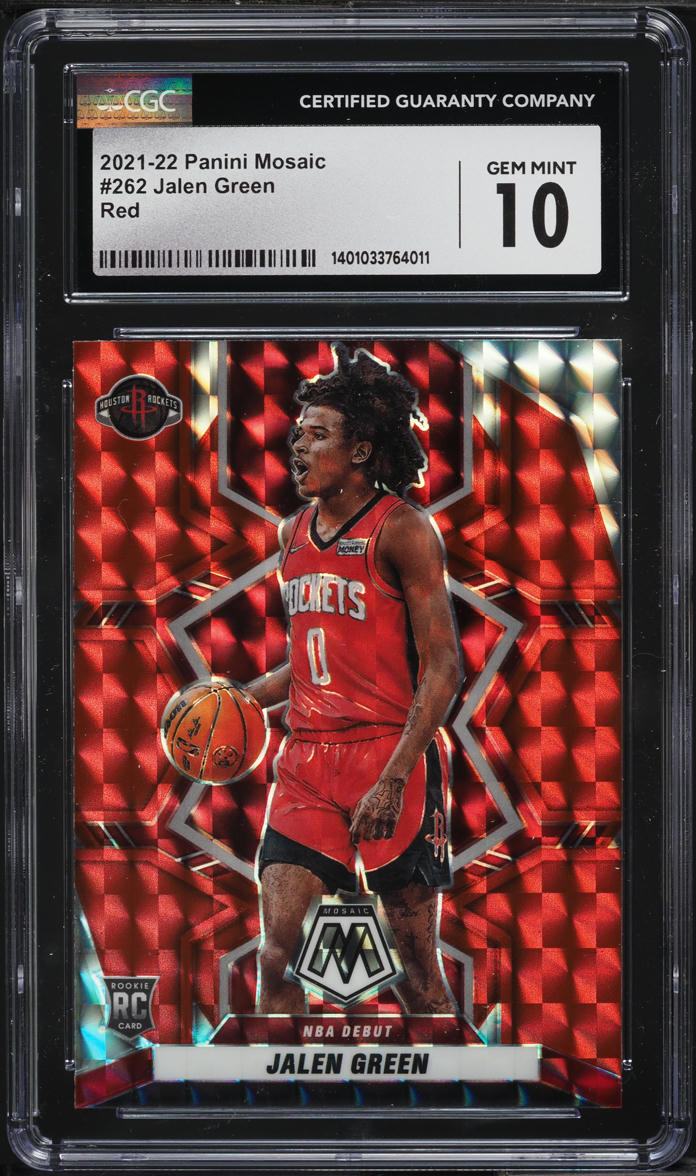 2021 Panini Mosaic Red Jalen Green ROOKIE #262 CGC 10 GEM MINT