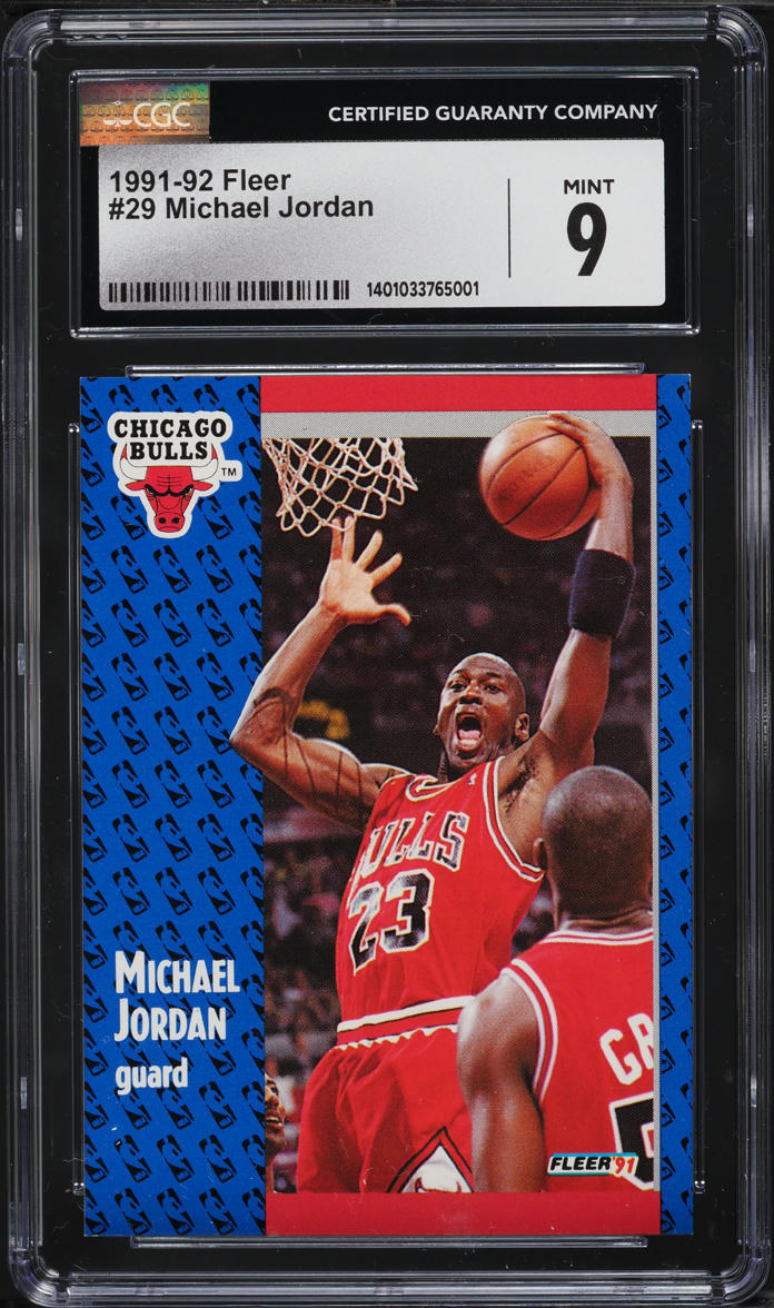 1991 Fleer Basketball Michael Jordan #29 CGC 9 MINT