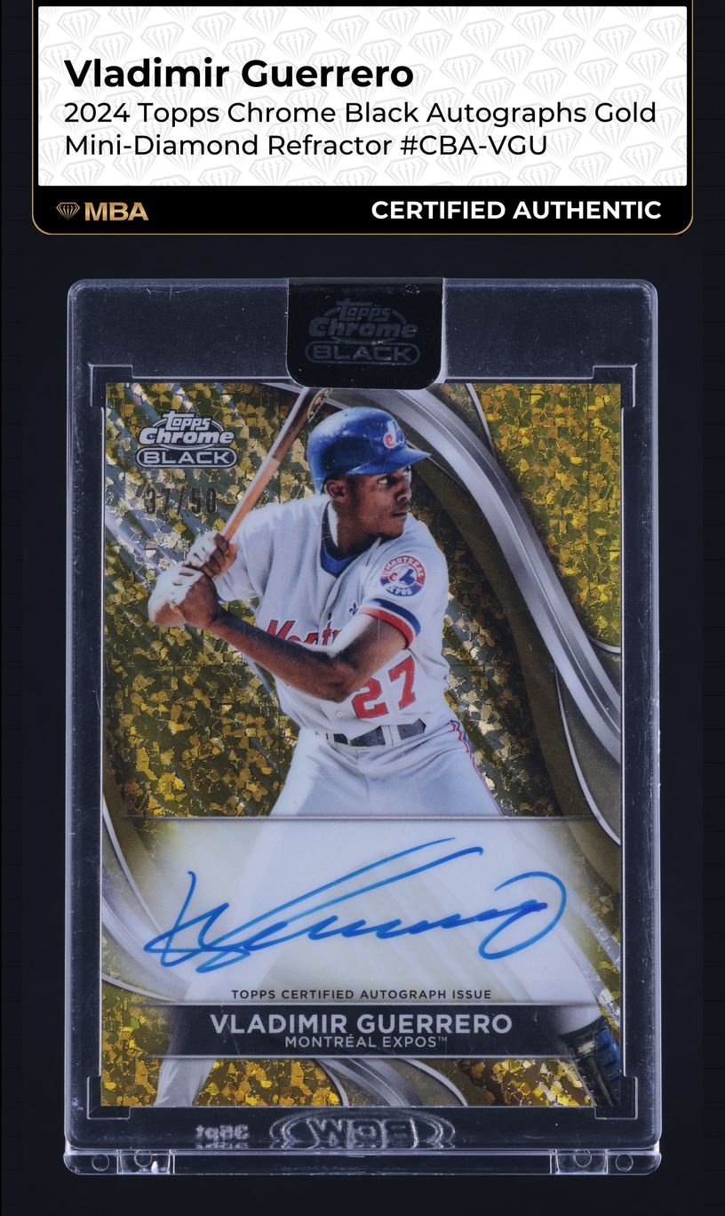 2024 Topps Chrome Black Gold Diamond Vladimir Guerrero AUTO /50 #CBAVGU MBA AUTH