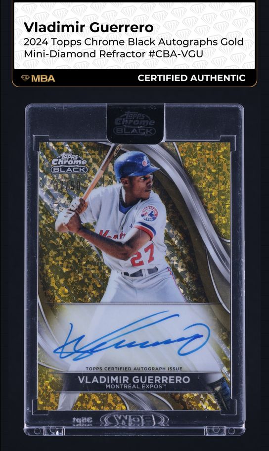 2024 Topps Chrome Black Gold Diamond Vladimir Guerrero AUTO /50