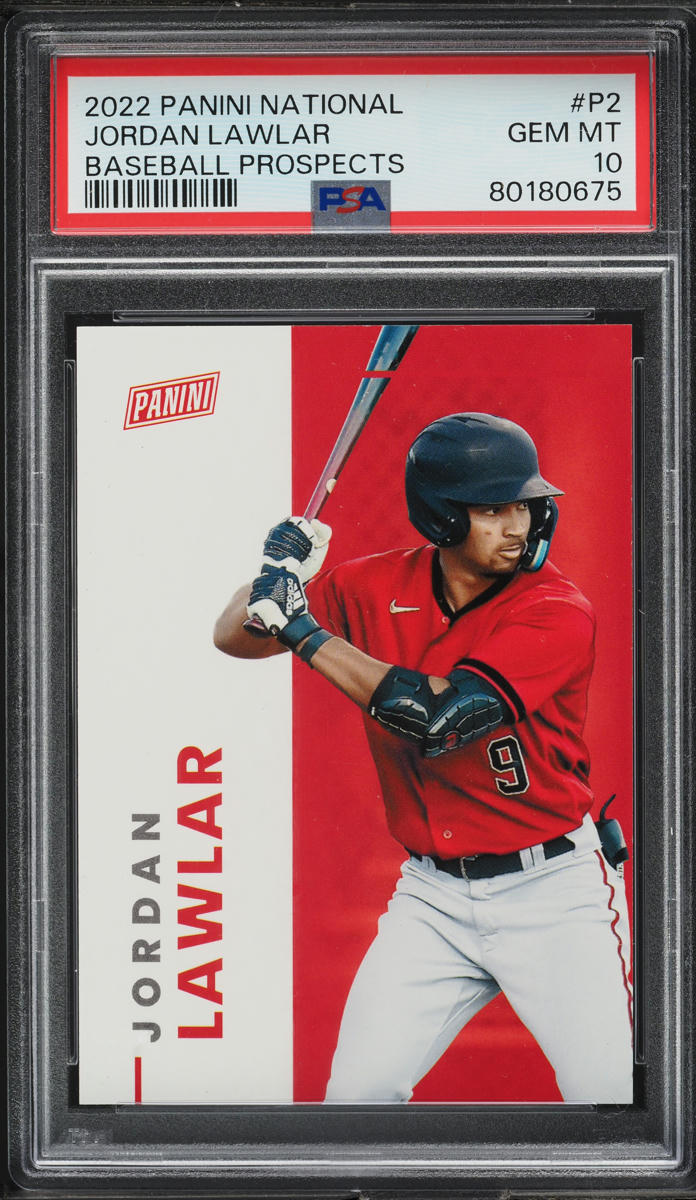 2022 Panini National Baseball Prospects Jordan Lawlar ROOKIE #P2 PSA 10 GEM MINT