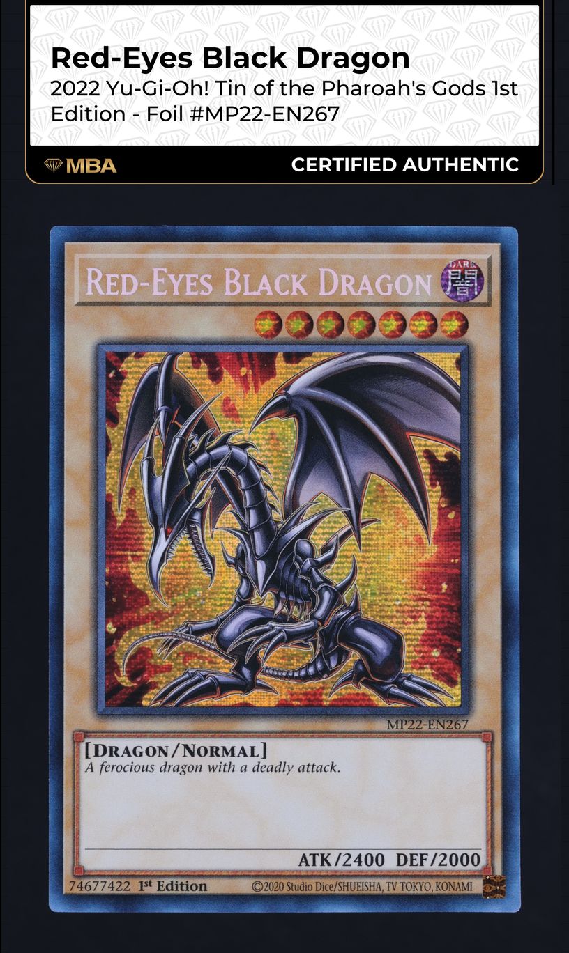 2022 Yu-Gi-Oh! MP22 1st Edition Foil Red-Eyes Black Dragon #MP22