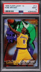 1996 Fleer Lucky 13 Kobe Bryant ROOKIE #13 PSA 9 MINT on Fanatics