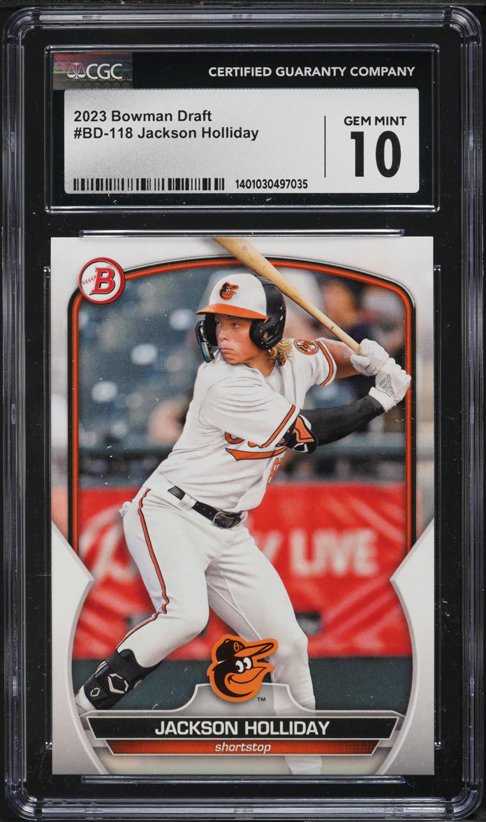 2023 Bowman Draft Jackson Holliday ROOKIE #BD-118 CGC 10 GEM MINT