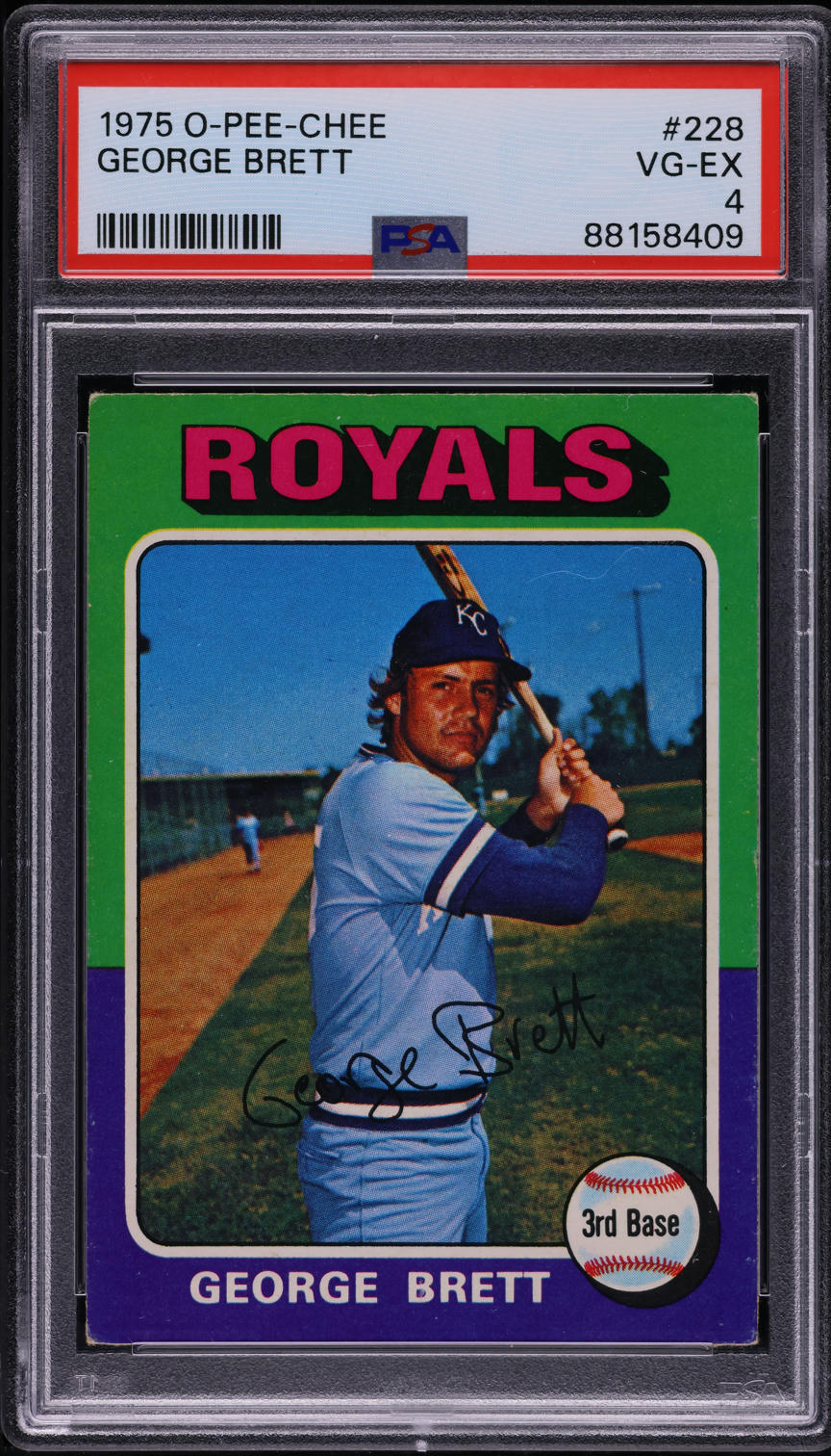 1975 O-Pee-Chee George Brett ROOKIE #228 PSA 4 VGEX