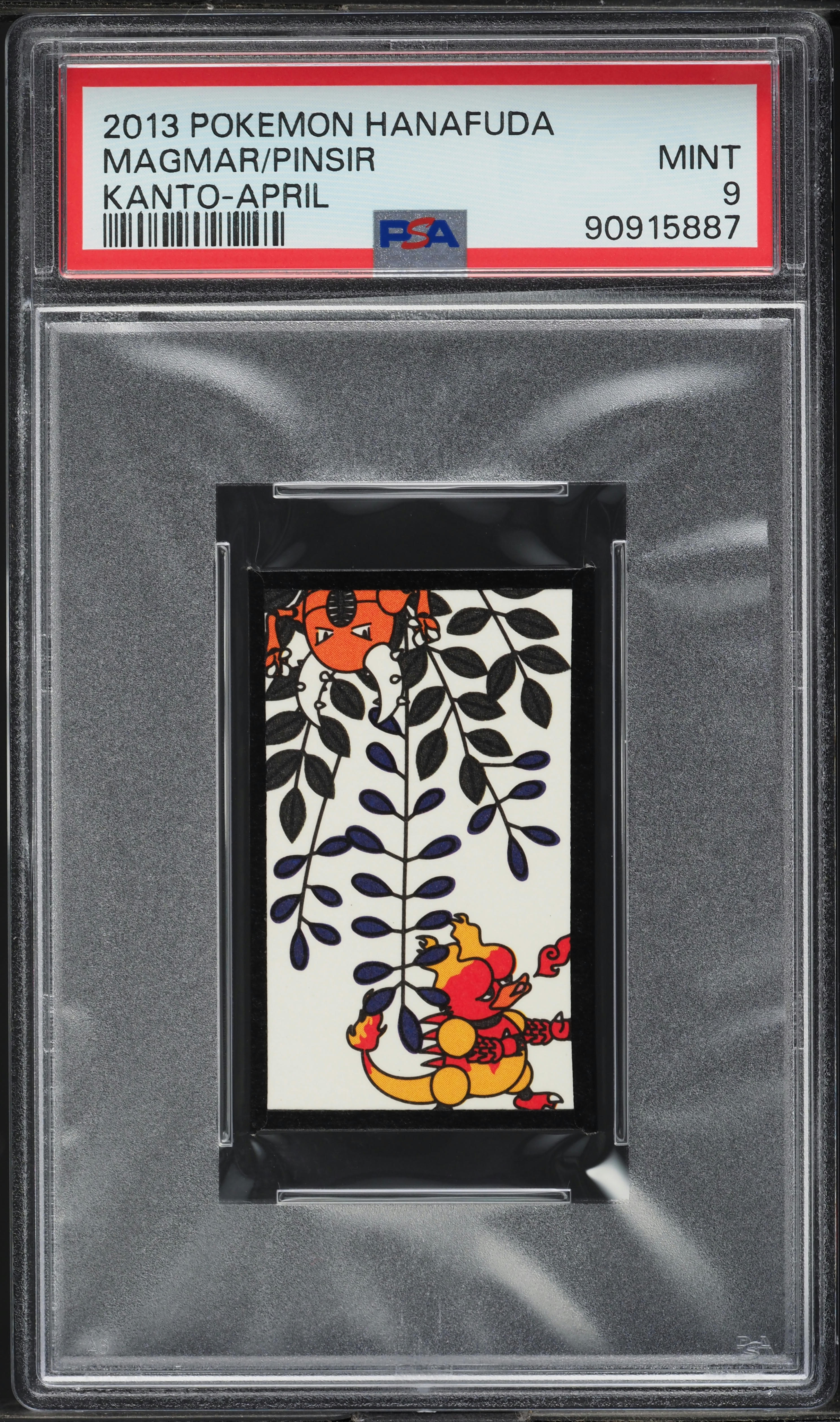 2013 Pokemon Hanafuda Kanto April Magmar Pinsir PSA 9 MINT on