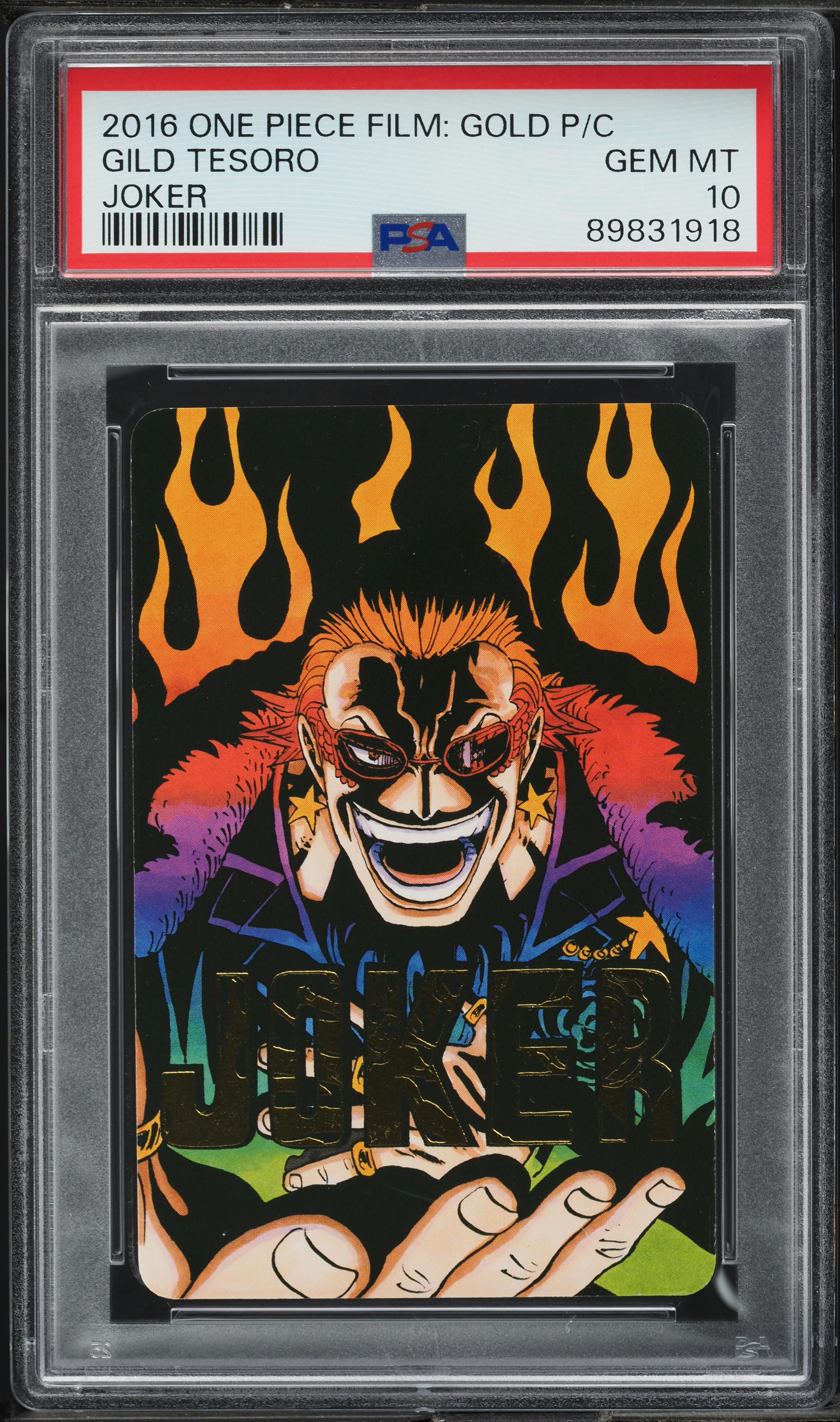 2016 One Piece Film Gold Playing Cards Joker Gild Tesoro PSA 10