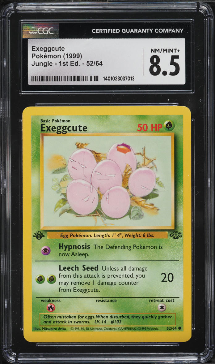 1999 Pokemon Jungle 1st Edition Exeggcute #52 CGC 8.5 NM-MT+