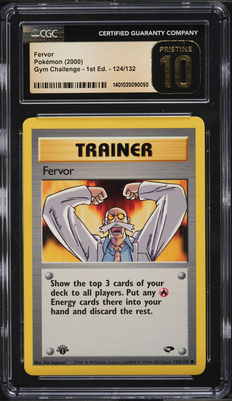 2000 Pokemon Gym Challenge 1st Edition Fervor #124 CGC 10 PRISTINE