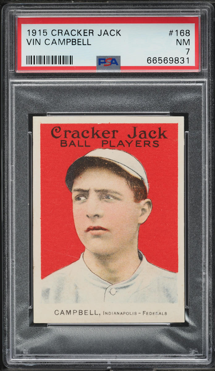 1915 Cracker Jack Vin Campbell #168 PSA 7 NRMT (PWCC-E)