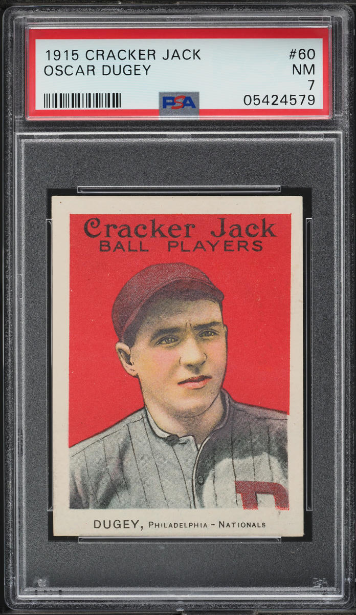 1915 Cracker Jack Oscar Dugey #60 PSA 7 NRMT