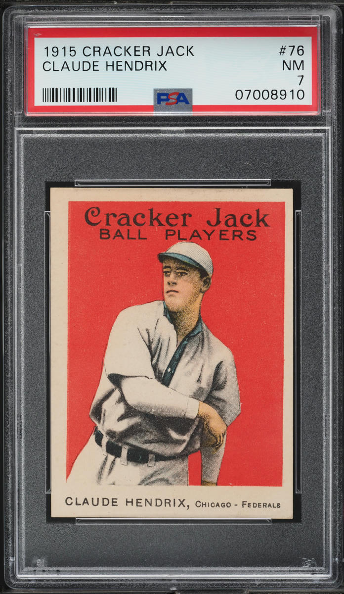 1915 Cracker Jack Claude Hendrix #76 PSA 7 NRMT