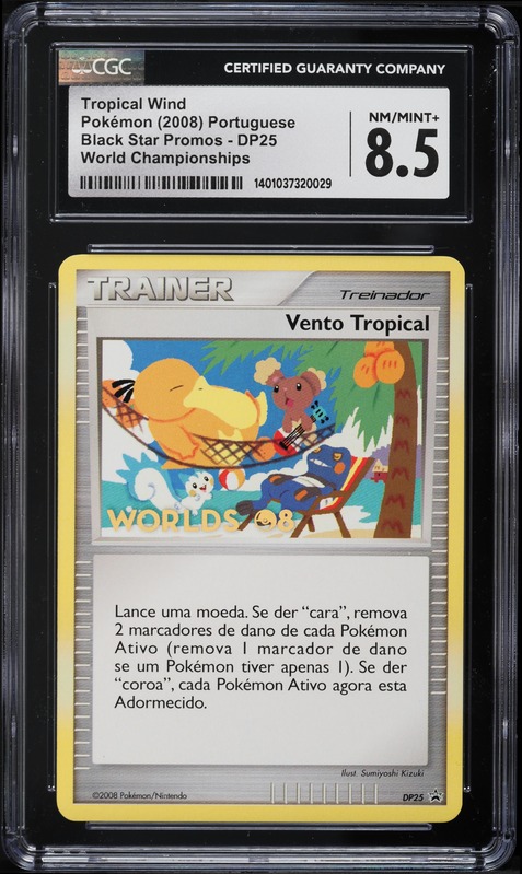2008 Pokemon Portuguese DP Promo World Championships Tropical Wind #DP25 CGC 8.5