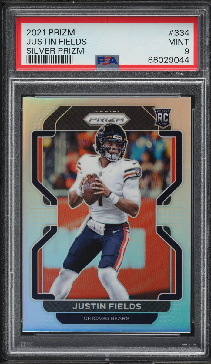 2021 Panini Prizm Silver Justin Fields ROOKIE #334 PSA 9 MINT