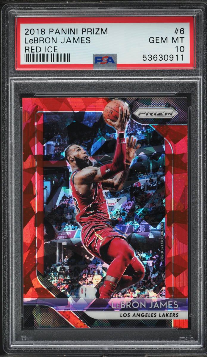 レブロン Prizm LeBron James red ice PSA 10! 2018 Panini Prizm Red Ice LeBron James #6 PSA 10 GEM MINT on