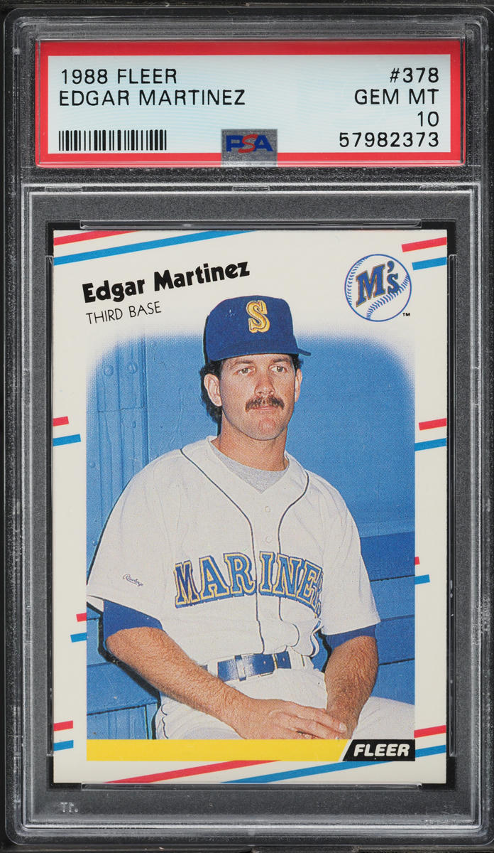1988 Fleer Edgar Martinez ROOKIE #378 PSA 10 GEM MINT