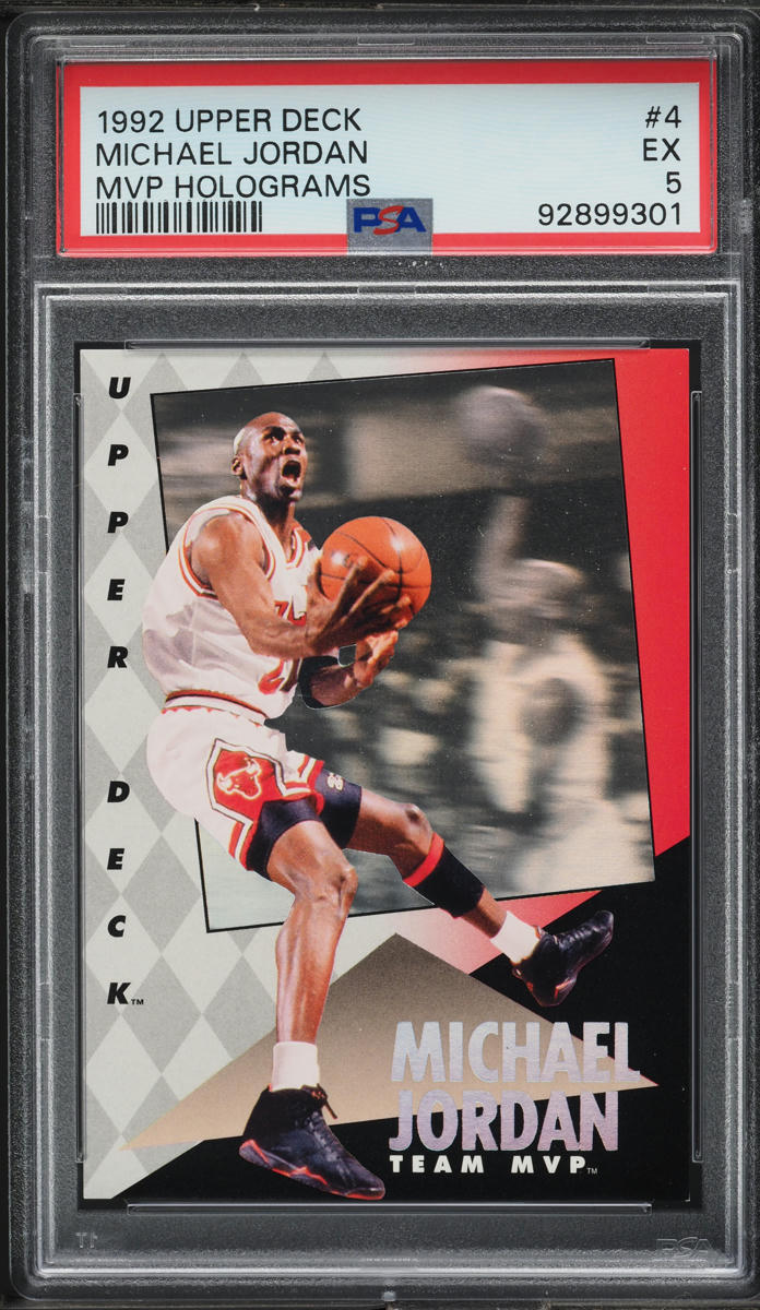 1992 Upper Deck MVP Holograms Michael Jordan #4 PSA 5 EX
