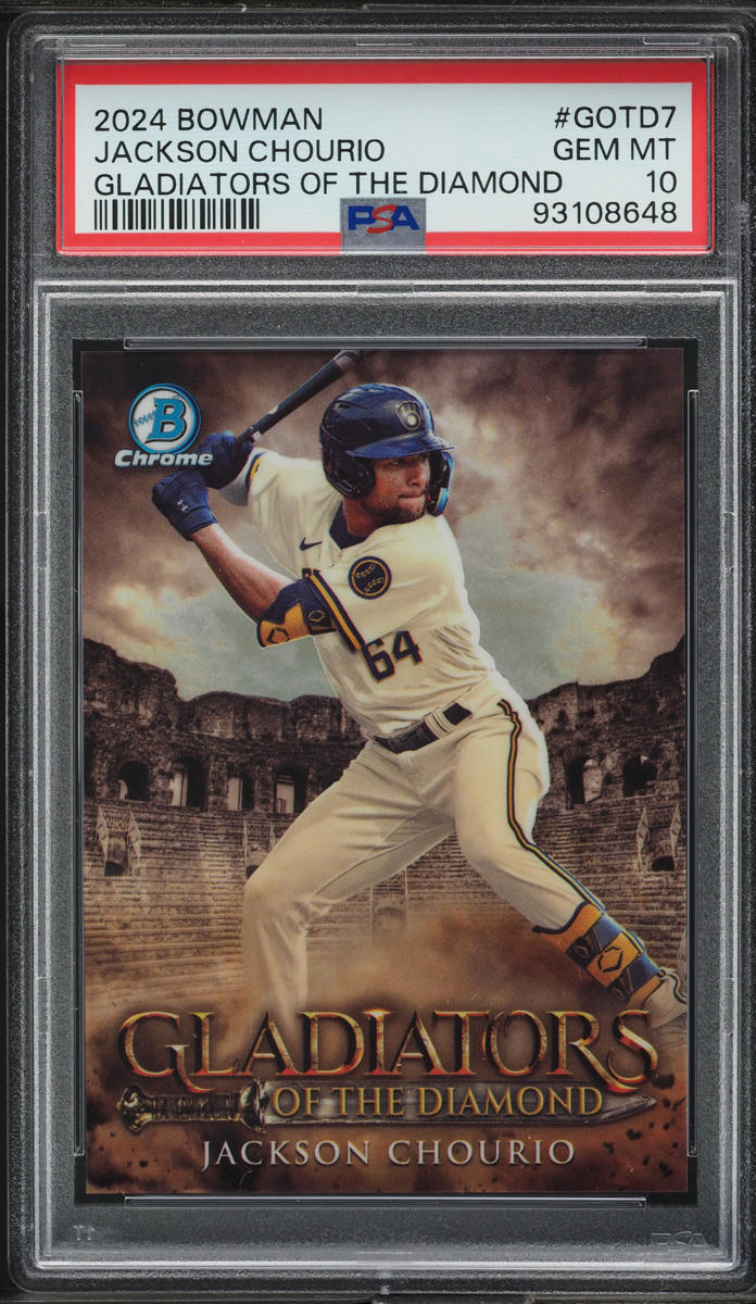 2024 Bowman Chrome Gladiators Of The Diamond Jackson Chourio #GOTD-7 PSA 10 GEM