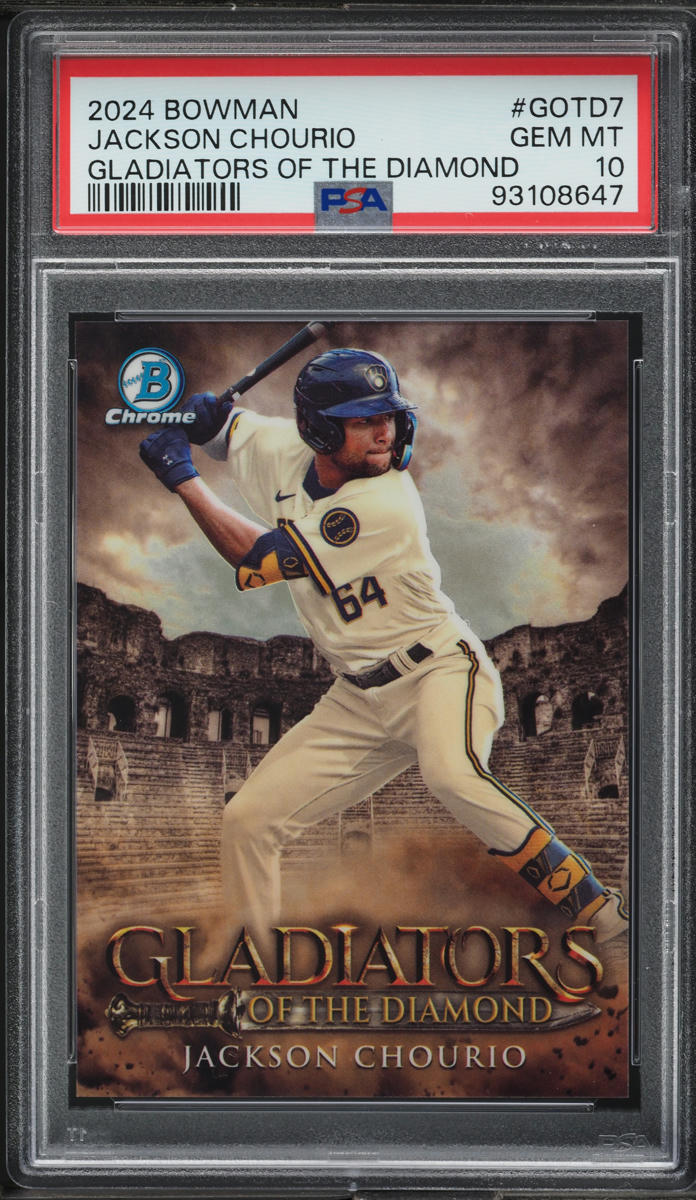 2024 Bowman Chrome Gladiators Of The Diamond Jackson Chourio #GOTD-7 PSA 10 GEM