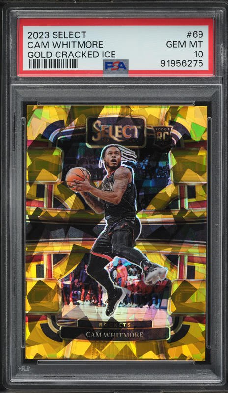 2023 Select Concourse Gold Cracked Ice Prizm Cam Whitmore ROOKIE
