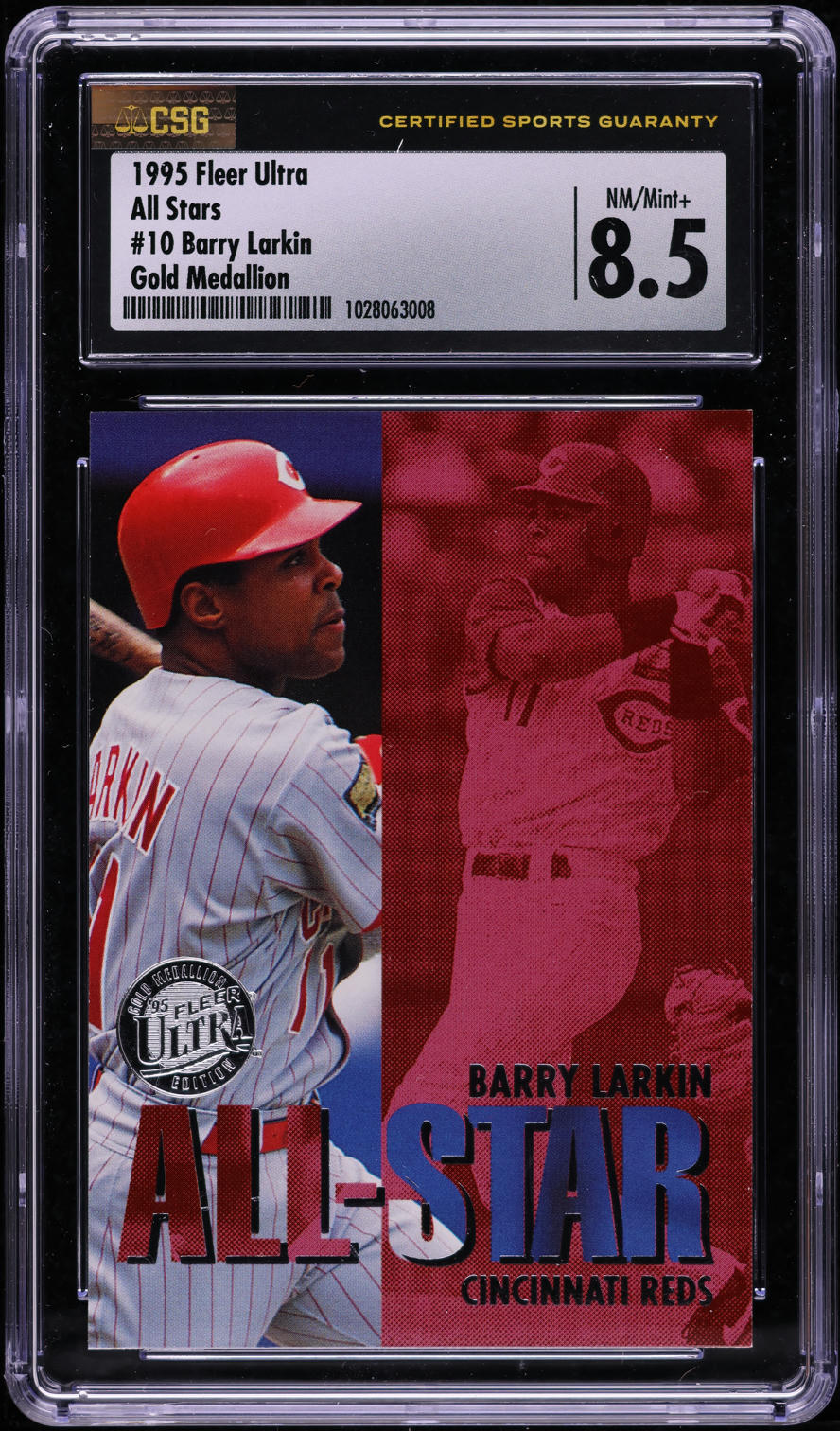 1995 Ultra All-Star Gold Medallion Barry Larkin #10 CSG 8.5 NM-MT+