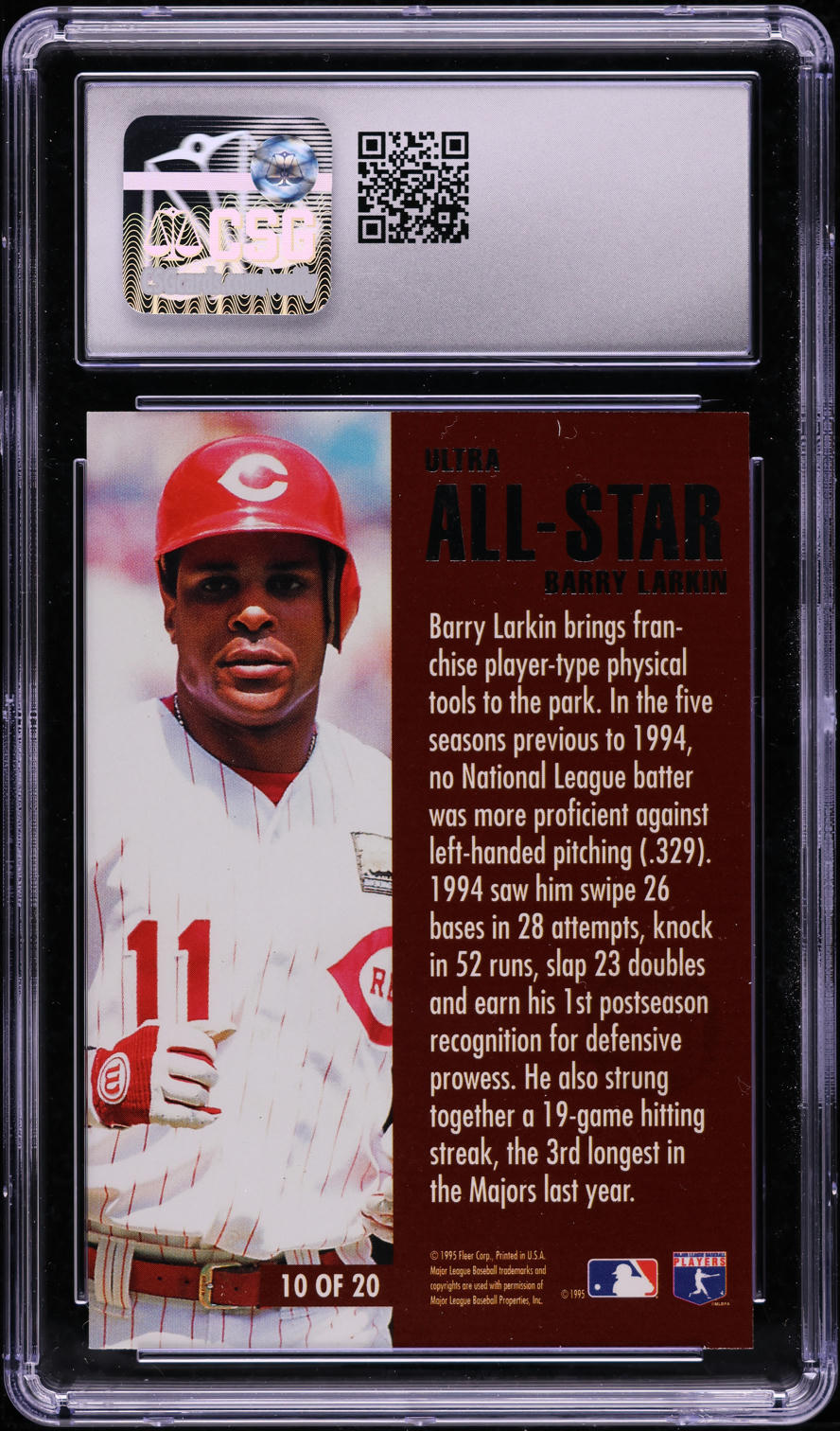 1995 Ultra All-Star Gold Medallion Barry Larkin #10 CSG 8.5 NM-MT+