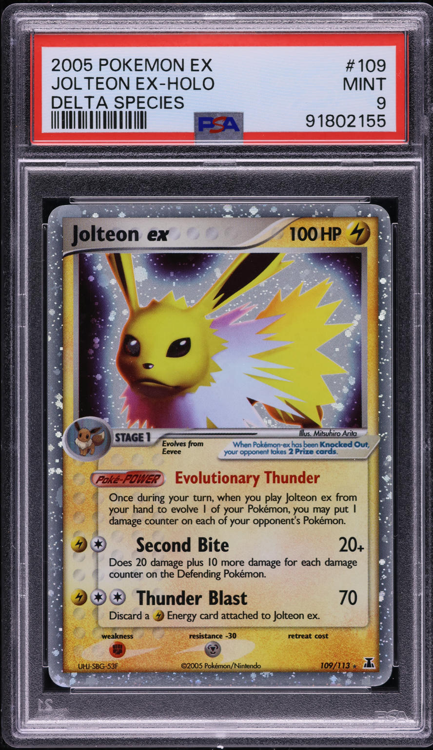 2005 Pokemon EX Delta Species Holo Jolteon ex #109 PSA 9 MINT
