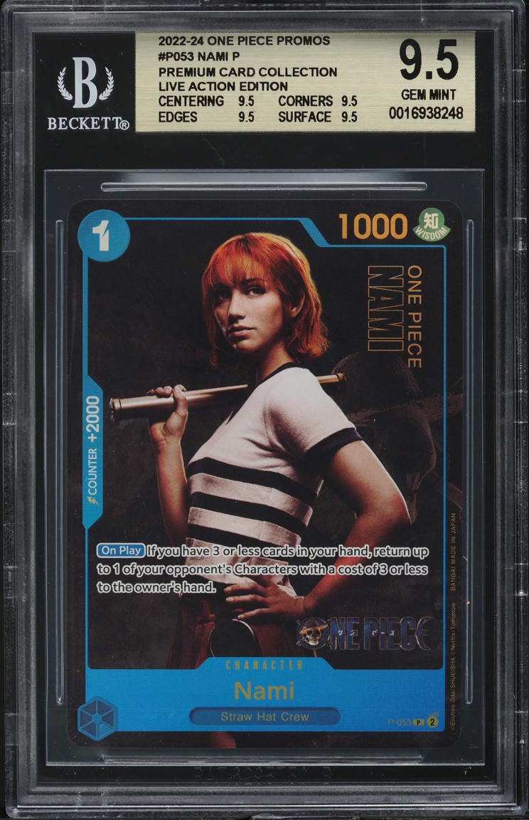 2022 One Piece Premium Live Action Nami #P-053 BGS 9.5 GEM MINT on