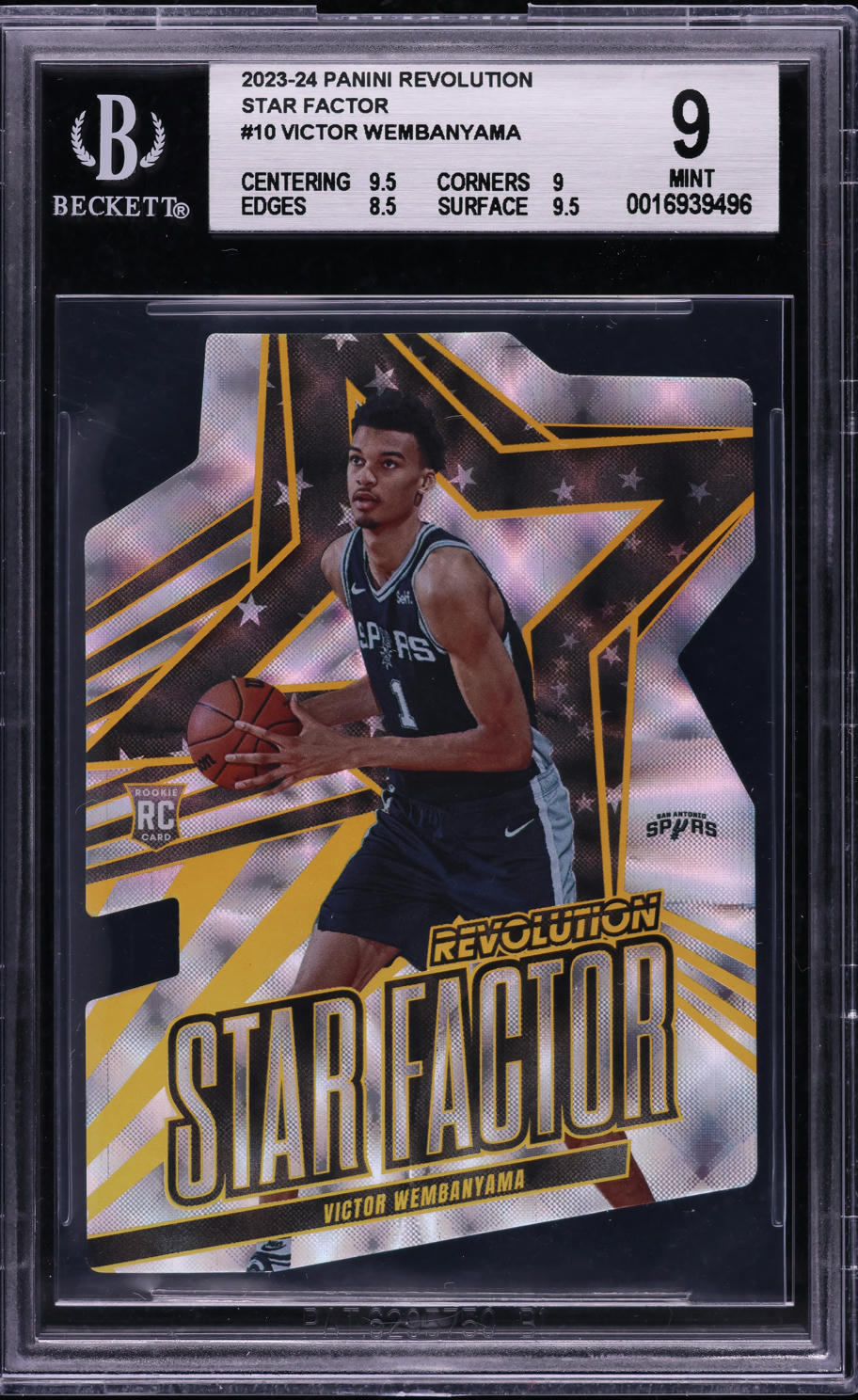 2023 Panini Revolution Star Factor Victor Wembanyama ROOKIE #10 BGS 9 MINT