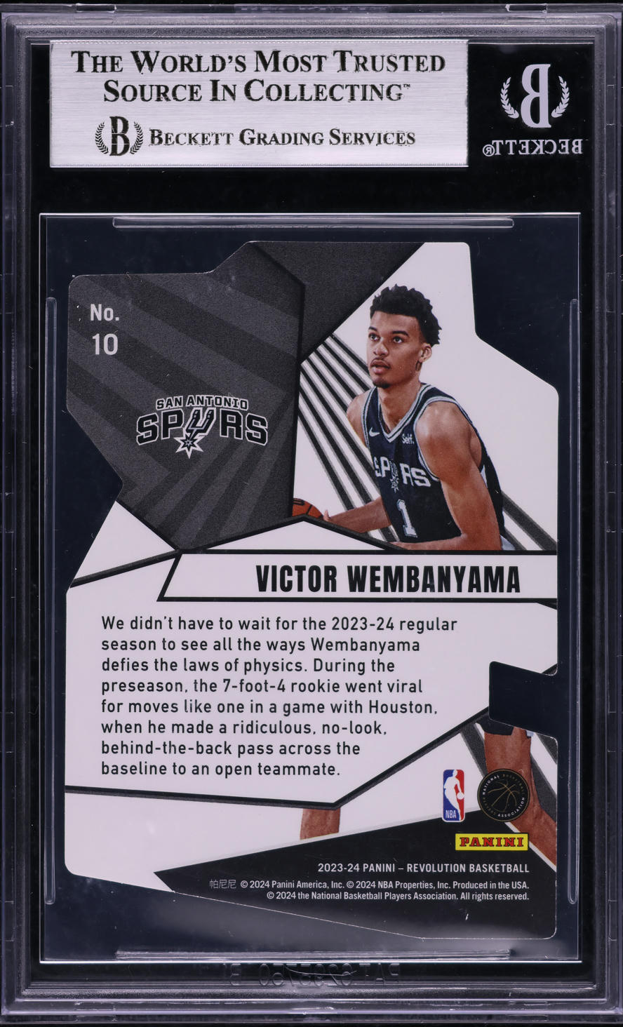 2023 Panini Revolution Star Factor Victor Wembanyama ROOKIE #10 BGS 9 MINT