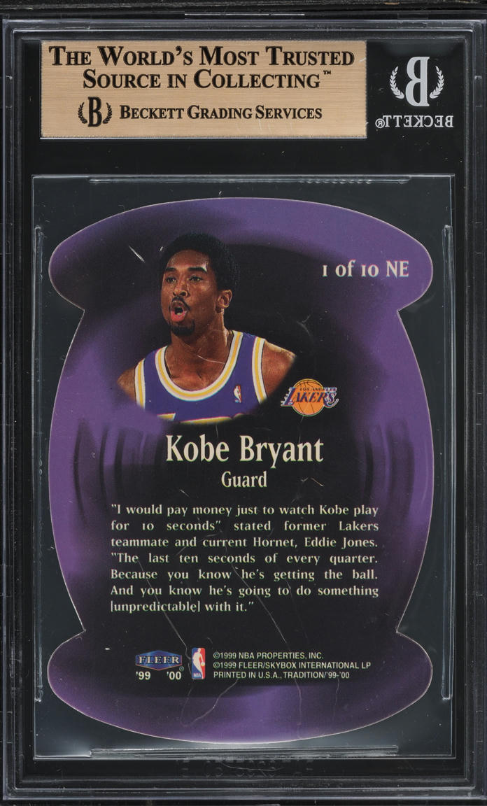 1999 Fleer Tradition Net Effect Die-Cut Kobe Bryant #1 BGS 10 PRISTINE